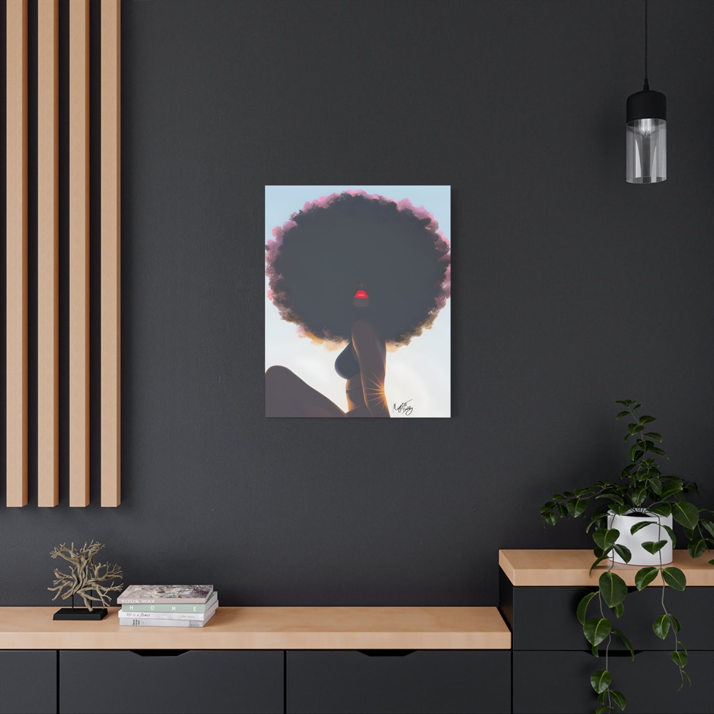 I Am That Chick Afrocentric Black Woman Abstract Fantasy Art Canvas Wall Print - Xtreme Shopper