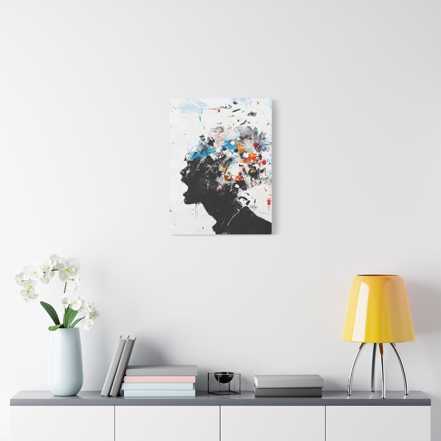 Frustration Afrocentric Black Art Canvas Wall Print