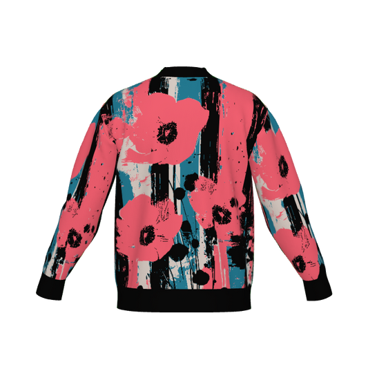 Flowers Everywhere Abstract Art Floral Cardigan Sweater - Xtreme Shopper