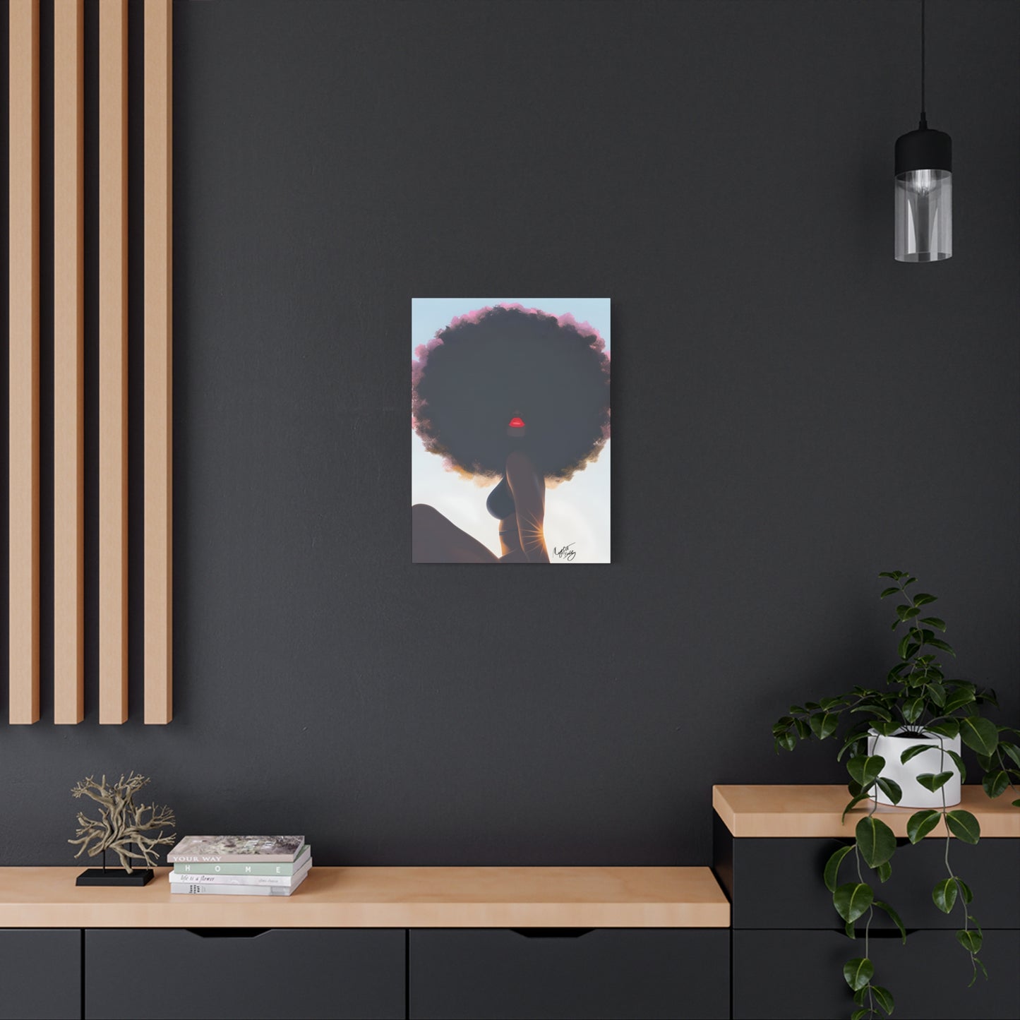 I Am That Chick Afrocentric Black Woman Abstract Fantasy Art Canvas Wall Print - Xtreme Shopper