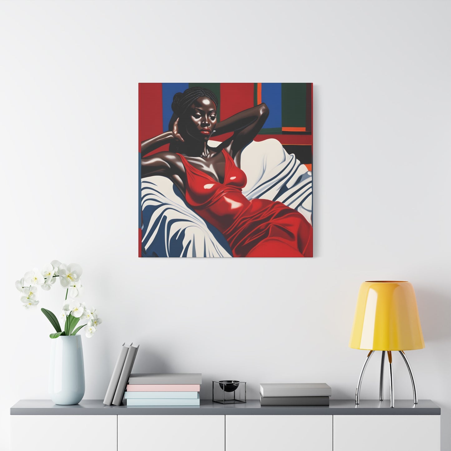 I'll Think About It Afrocentric Black Woman Abstract Art Canvas Wall Print - Xtreme Shopper