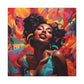 I Am The Embodiment Of Black Joy Afrocentric Black Woman Abstract Art Canvas Wall Print