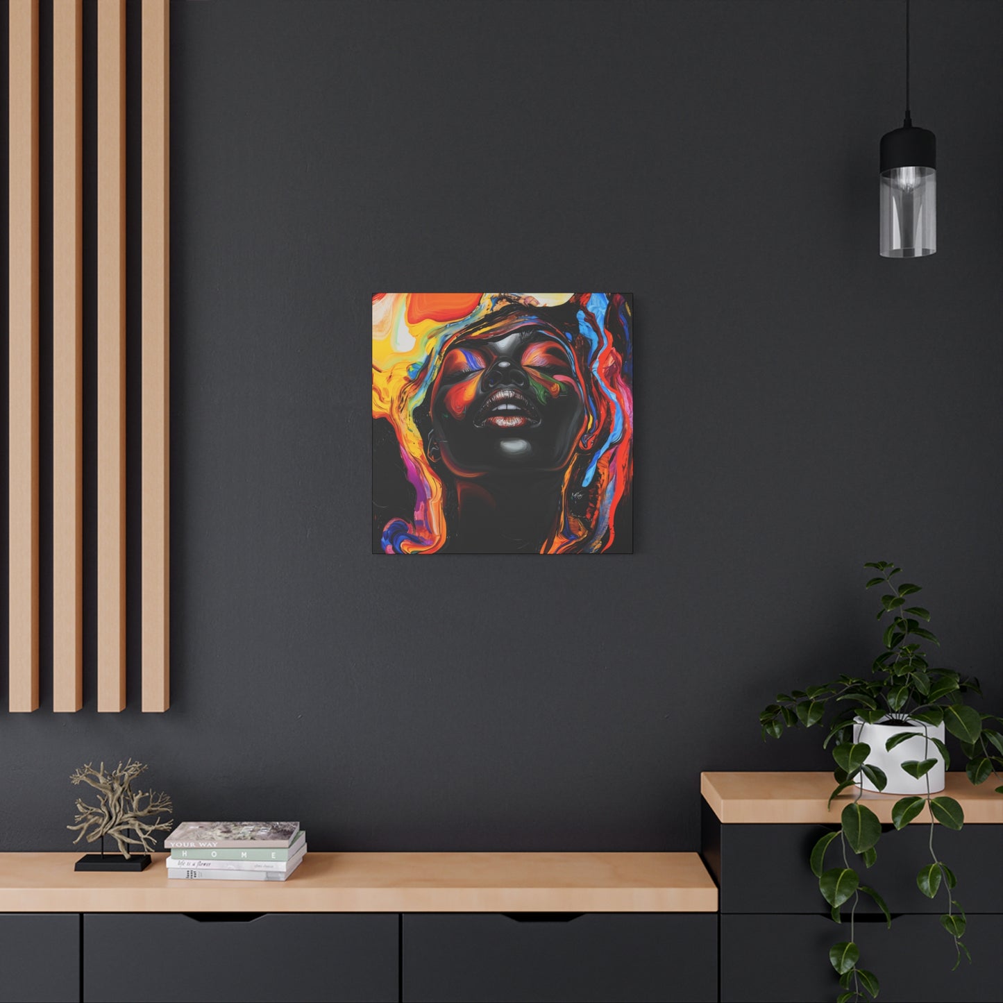 Yes Afrocentric Black Woman Art Canvas Wall Print