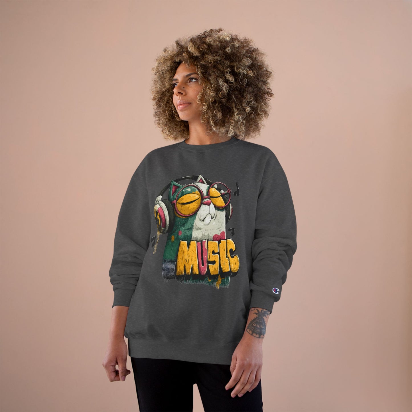Musicatitry Pet Lover Art Streetwear Champion Sweatshirt - Xtreme Shopper