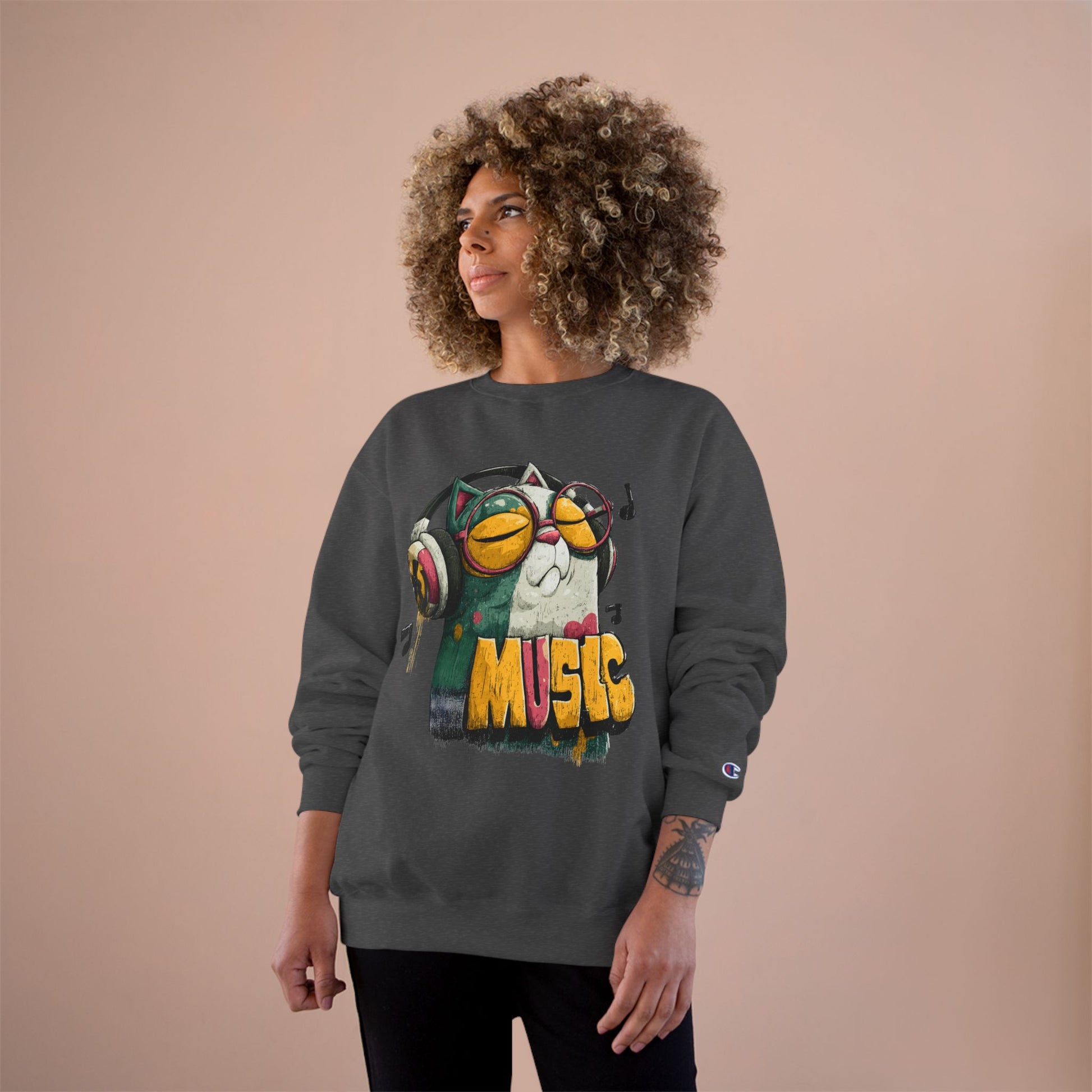Musicatitry Pet Lover Art Streetwear Champion Sweatshirt - Xtreme Shopper