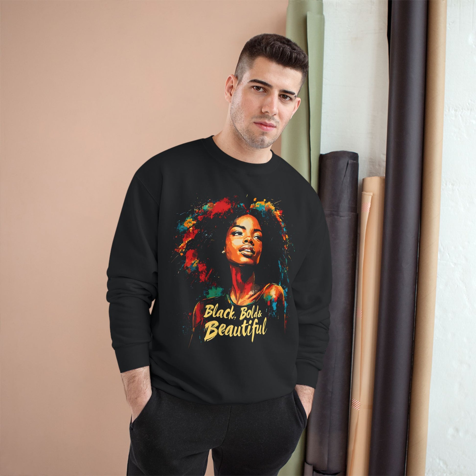 Black Bold And Beautiful Black Woman Art Champion Sweatshirt - Xtreme Shopper