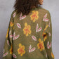 POL Floral Pattern Round Neck Balloon Sleeve Wool Blend Sweater - Xtreme Shopper