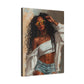 Never Let Them See You Sweat Afrocentric Black Woman Art Canvas Wall Print