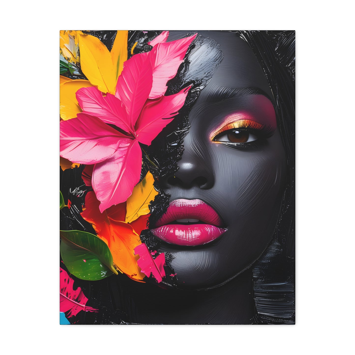 Everything is Beautiful Afrocentric Black Woman Art Canvas Wall Print