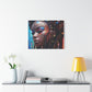 Princess Of The Past and Future Afrocentric Afrofuturism Abstract Black Artwork Canvas Wall Print