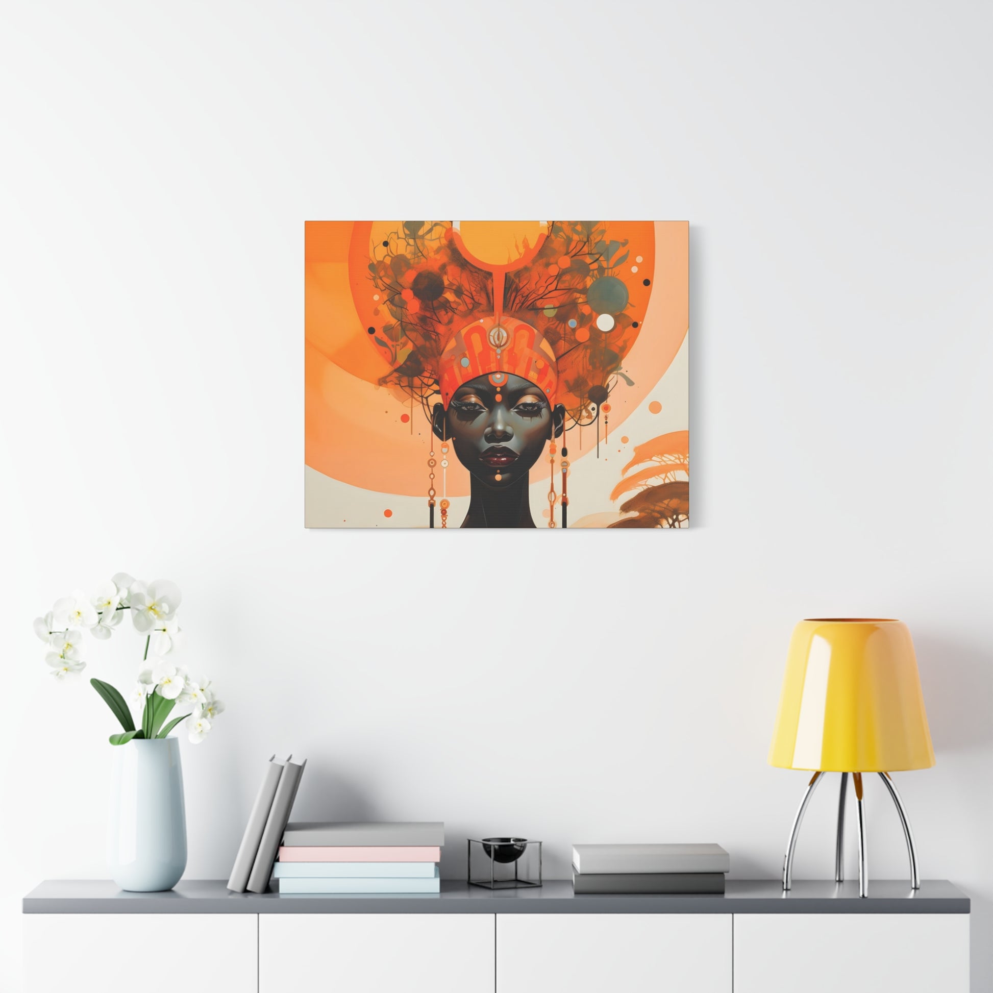 Beautiful Autumn Afternoon Black Woman Art Canvas Wall Print - Xtreme Shopper