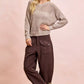 BiBi Boho Washed Terry Pants with Pockets - Xtreme Shopper