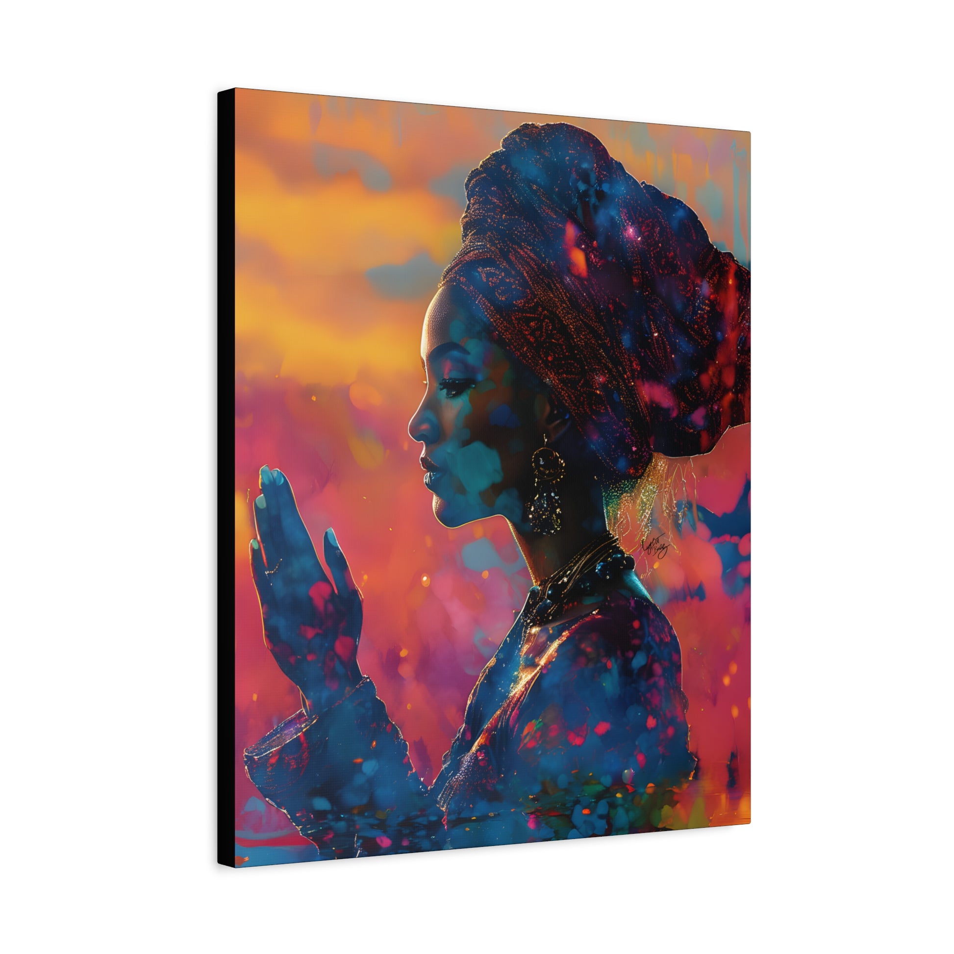Manifest It Afrocentric Black Woman Art Canvas Wall Print - Xtreme Shopper