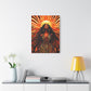 Sunkissed Afrocentric Black Woman Abstract Art Canvas Wall Print