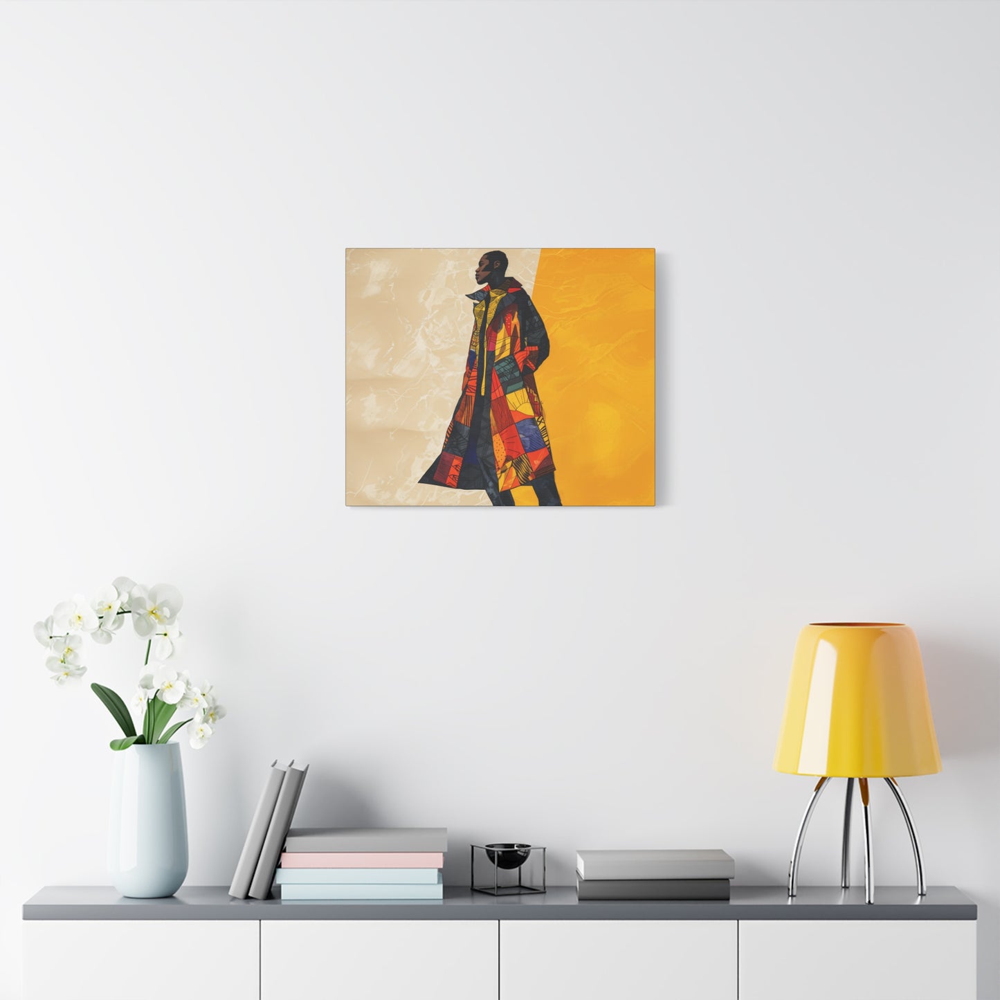 I Am Fashion Forward Afrocentric Black Man Abstract Art Canvas Wall Print