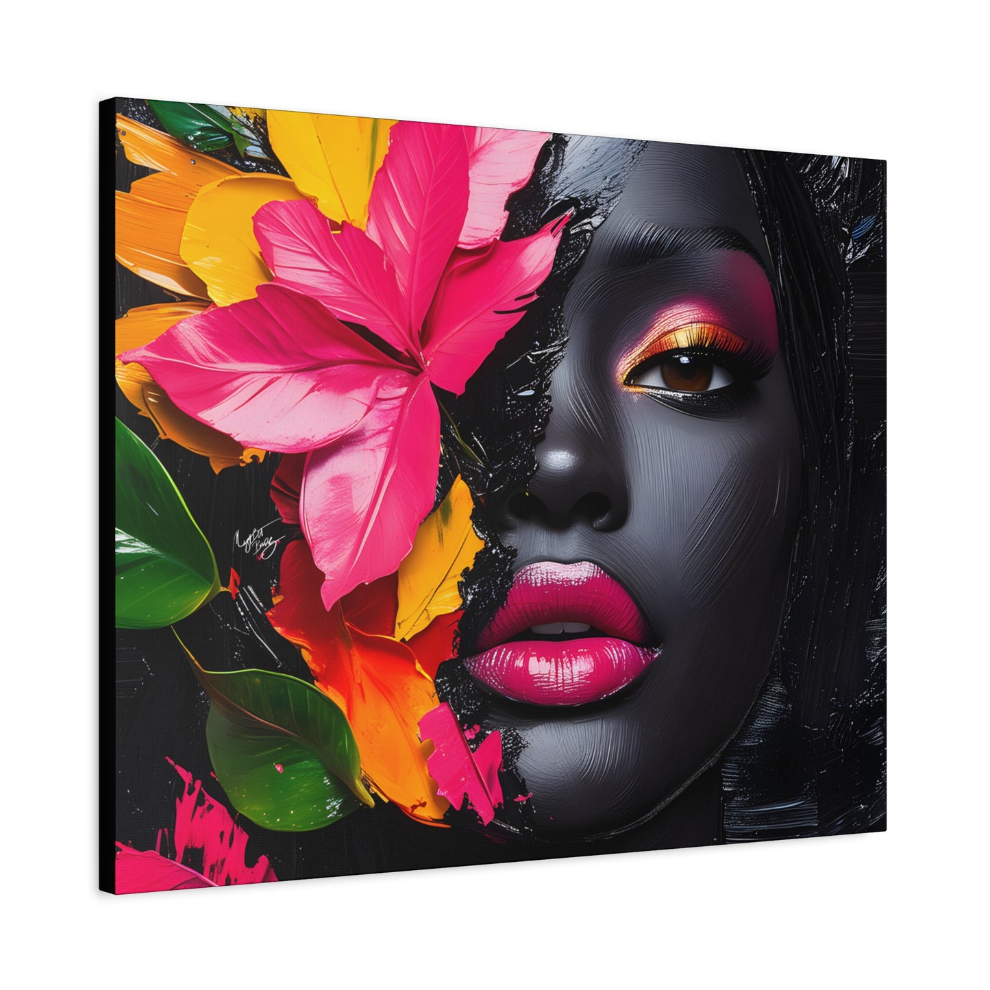 Everything is Beautiful Afrocentric Black Woman Art Canvas Wall Print