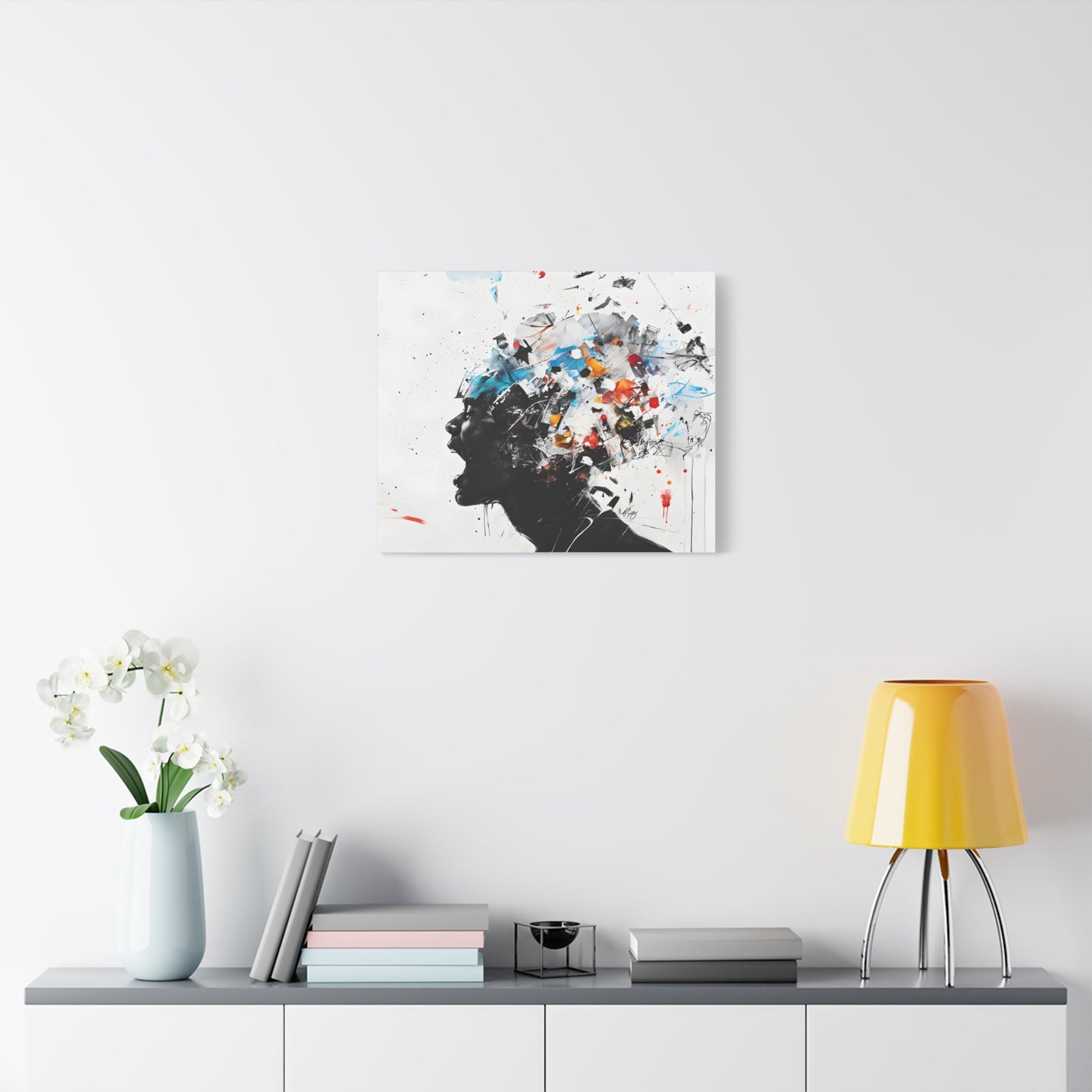 Frustration Afrocentric Black Art Canvas Wall Print
