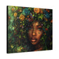 Mother Nature In Full Bloom Afrocentric Black Woman Fantasy Art Canvas Wall Print - Xtreme Shopper
