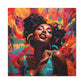 I Am The Embodiment Of Black Joy Afrocentric Black Woman Abstract Art Canvas Wall Print