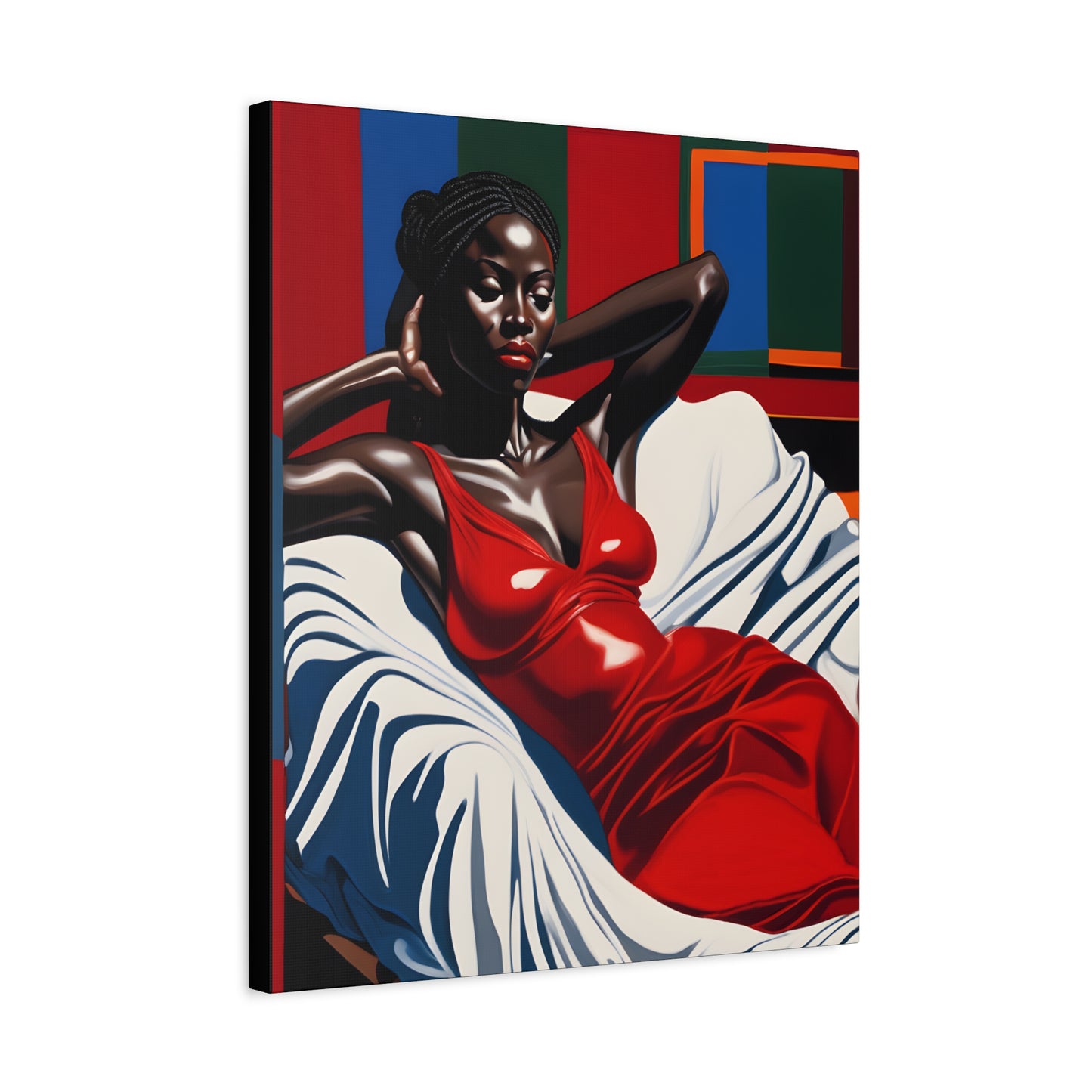 I'll Think About It Afrocentric Black Woman Abstract Art Canvas Wall Print - Xtreme Shopper