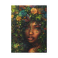 Mother Nature In Full Bloom Afrocentric Black Woman Fantasy Art Canvas Wall Print - Xtreme Shopper