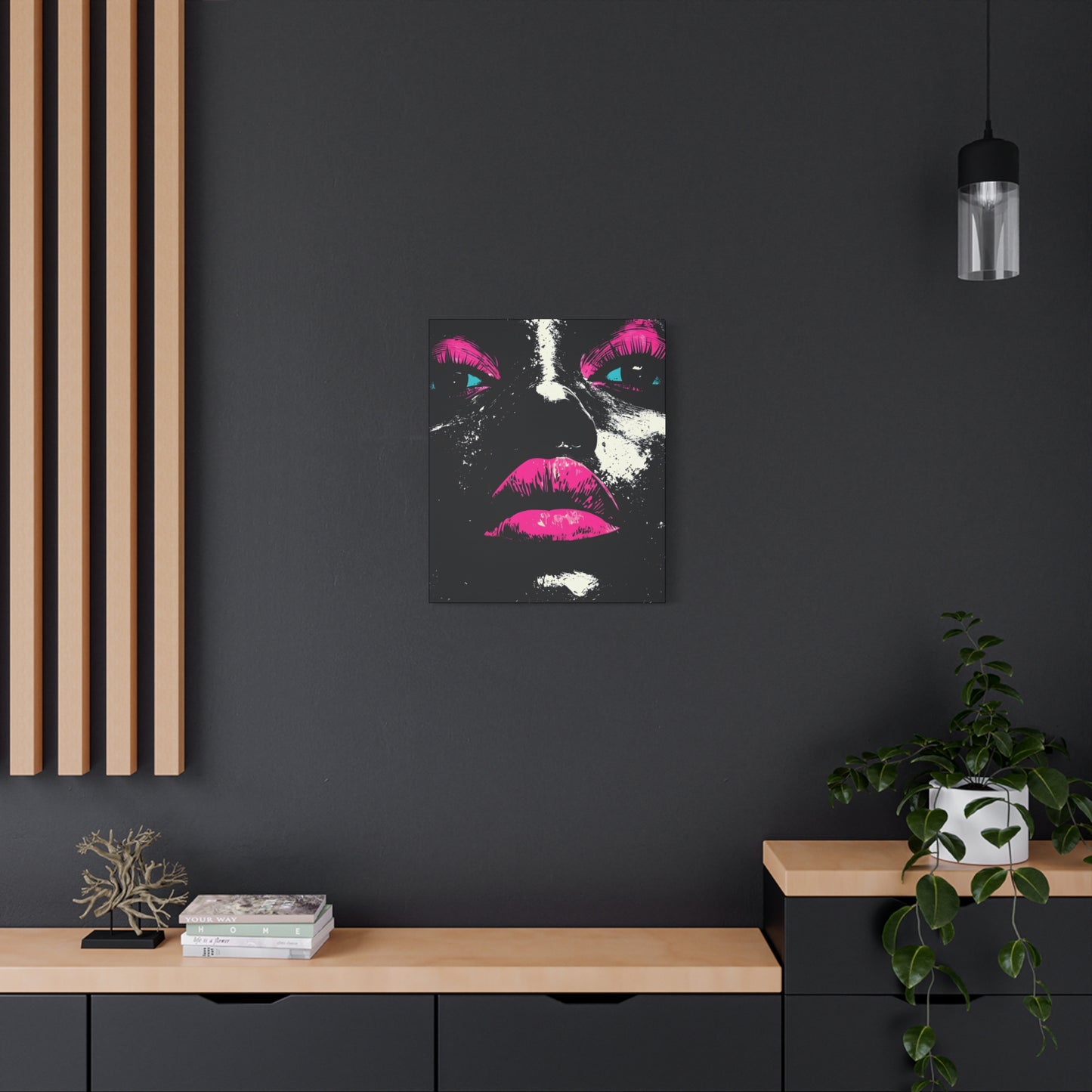 Anticipation Black Woman Art Canvas Wall Print