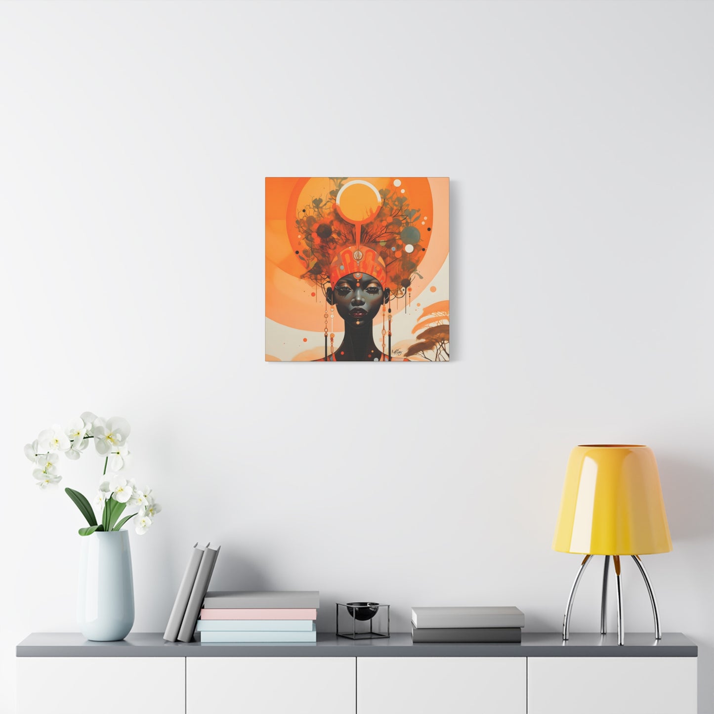 Beautiful Autumn Afternoon Black Woman Art Canvas Wall Print - Xtreme Shopper