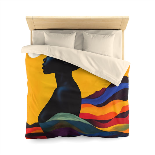 Bohemian Sunset Microfiber Duvet Cover | Vibrant Home Decor, Bedroom Makeover, Gift for Her, Cozy Bedding, Artistic Bed Linen