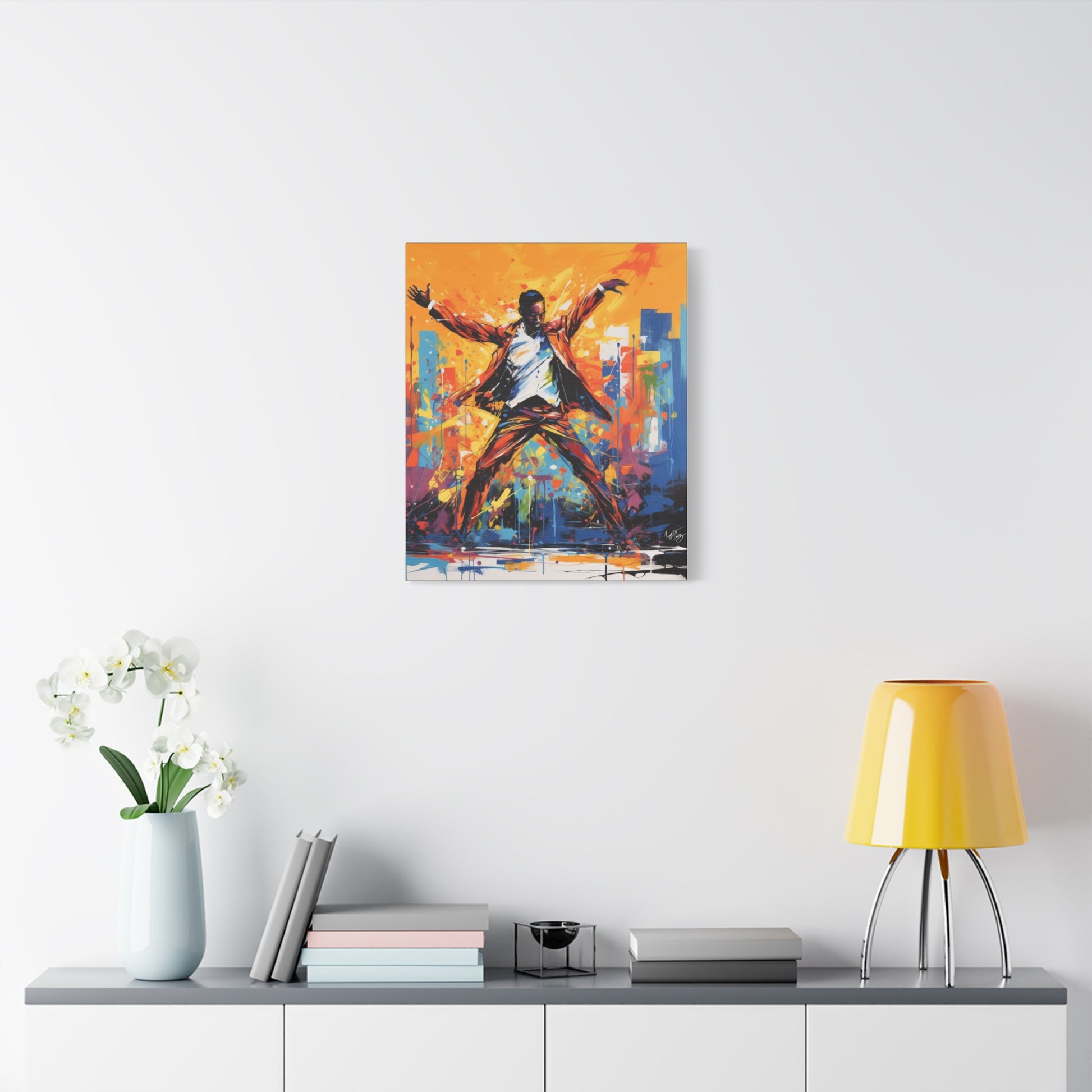 The Jazz Dancer Afrocentric Abstract Black Art Canvas Wall Print - Xtreme Shopper