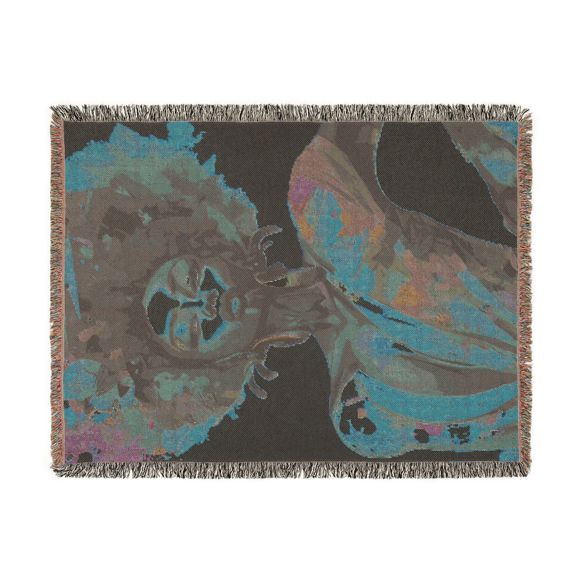 Everything About Me Black Woman Art Woven Throw Blanket