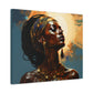 Worship The Sun Afrocentric Black Woman Art Canvas Wall Print