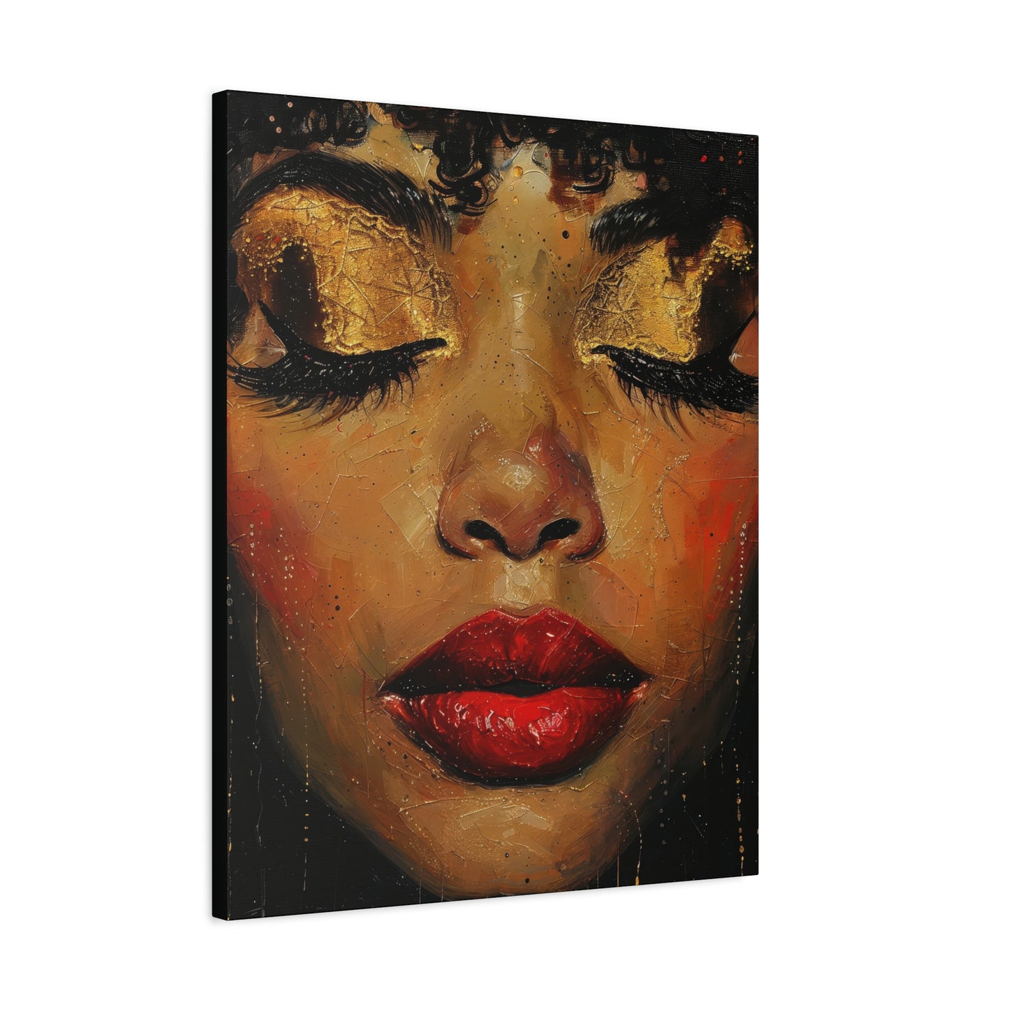 Just Meditate On It Black Woman Art Canvas Wall Print