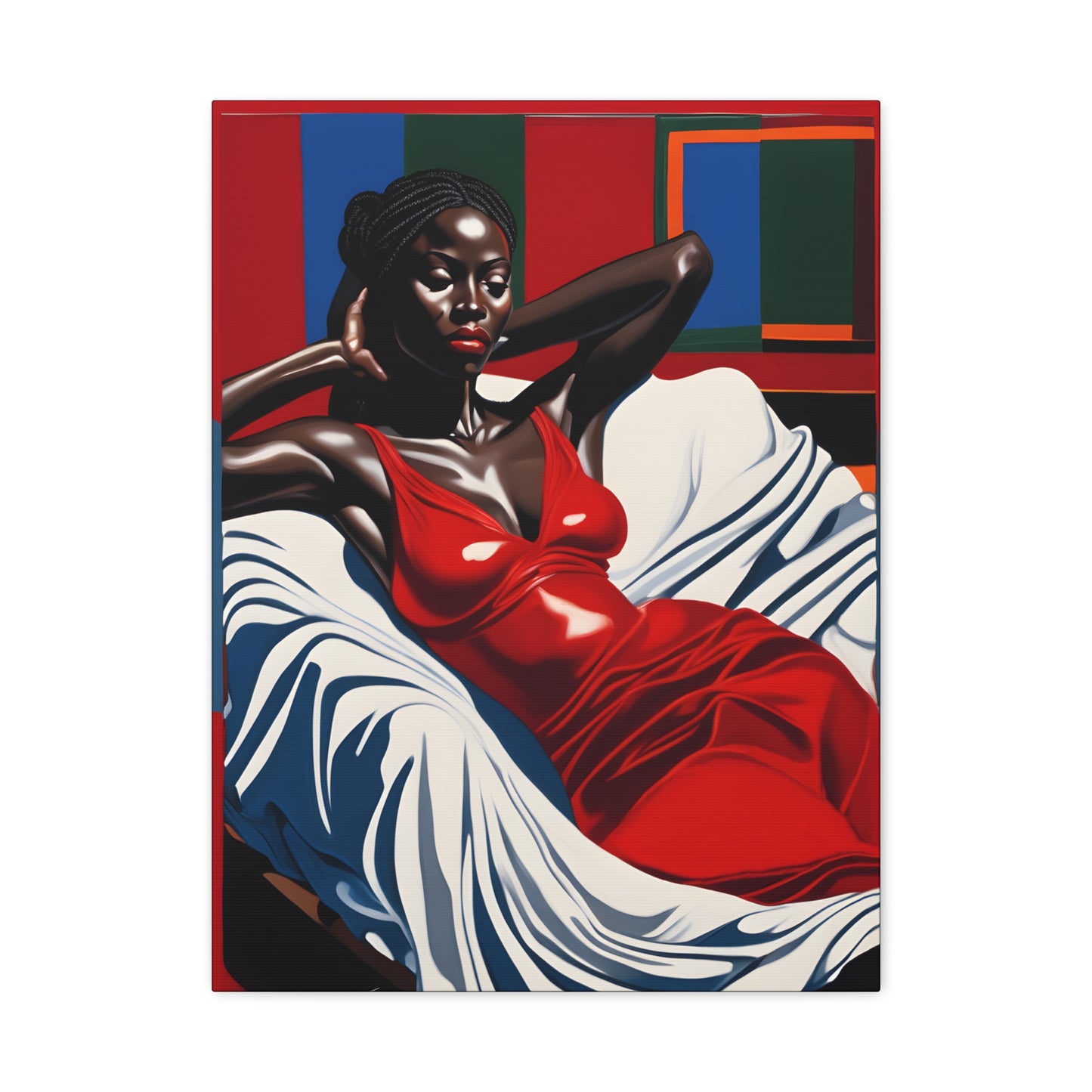 I'll Think About It Afrocentric Black Woman Abstract Art Canvas Wall Print - Xtreme Shopper