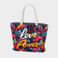 Love Power Premium Large Heavyweight Canvas Shopping Tote Bag