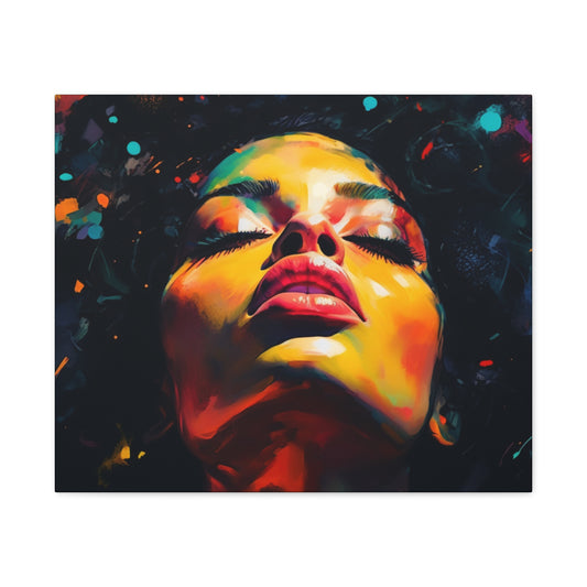 The Rapture Black Woman Abstract Artwork Canvas Wall Print