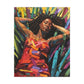 Be At Peace Black Woman Abstract Art Canvas Wall Print