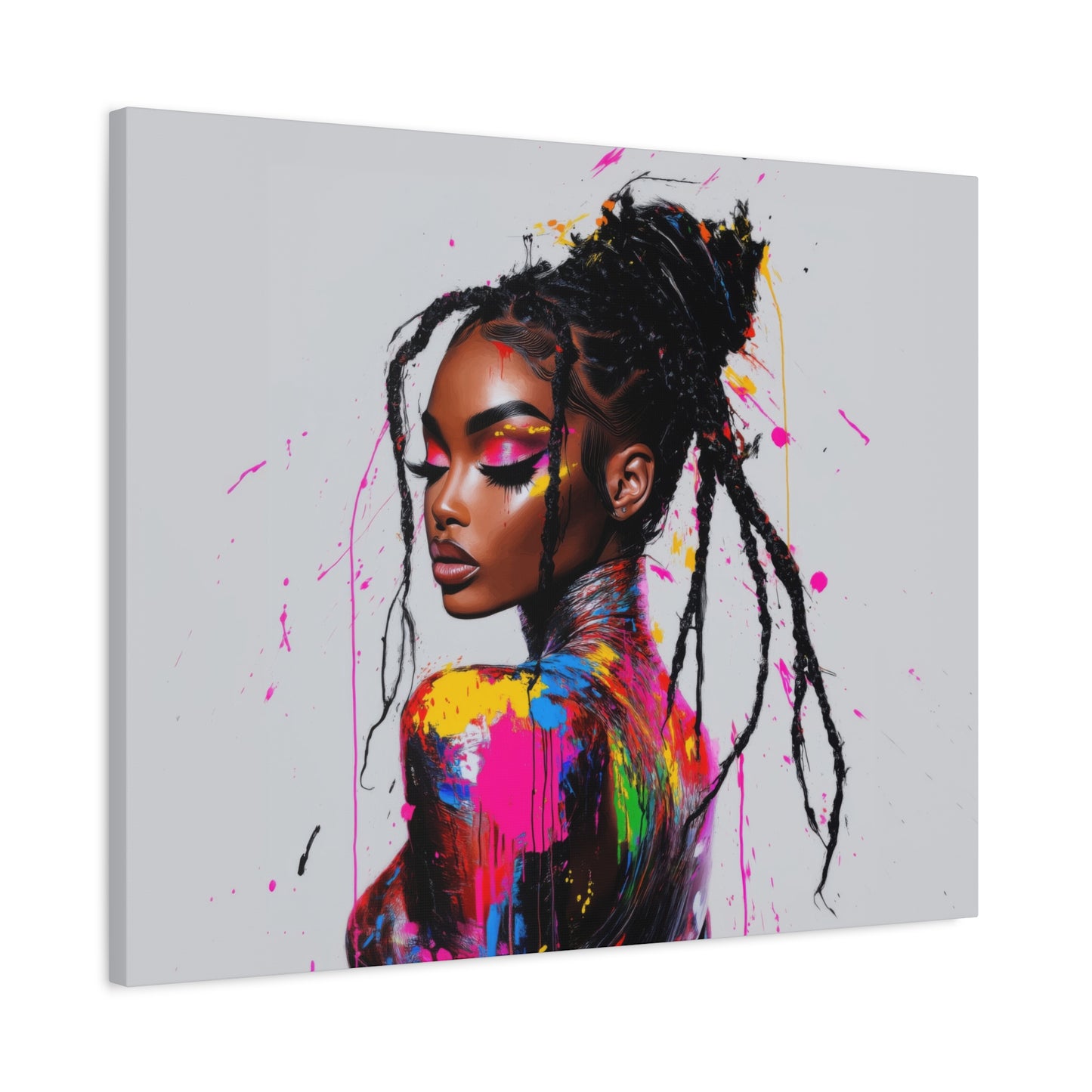 Confidence Afrocentric Black Woman Inspirational Spiritual Art Canvas Wall Print