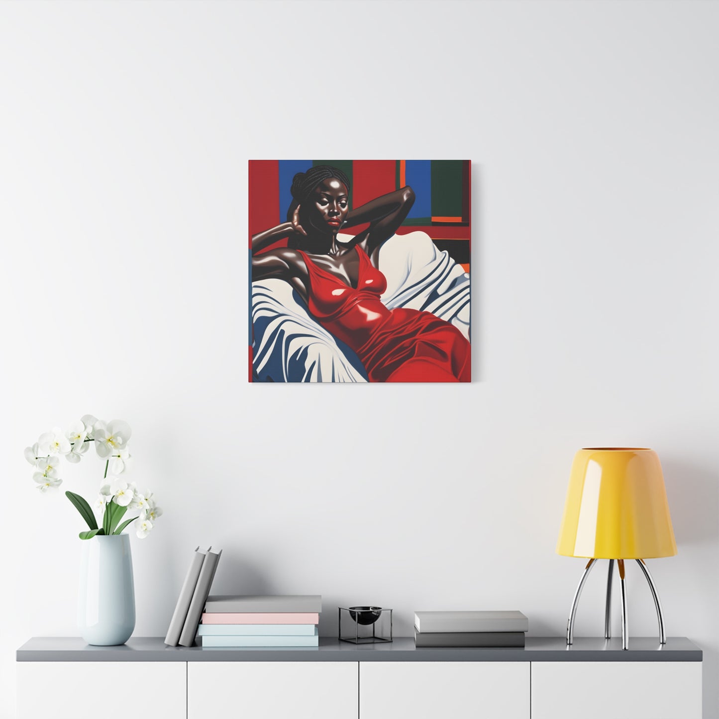 I'll Think About It Afrocentric Black Woman Abstract Art Canvas Wall Print - Xtreme Shopper