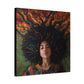 Rooted In My Mind Afrocentric Black Woman Inspirational Spiritual Art Canvas Wall Print - Xtreme Shopper