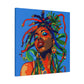 I'm Feeling It Afrocentric Black Woman Abstract Art Canvas Wall Print