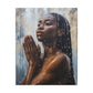 Naturally Peaceful Afrocentric Black Woman Art Canvas Wall Print