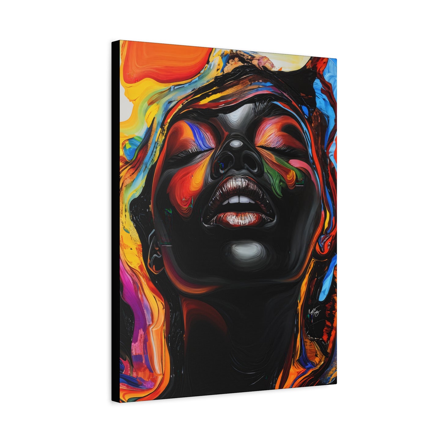 Yes Afrocentric Black Woman Art Canvas Wall Print