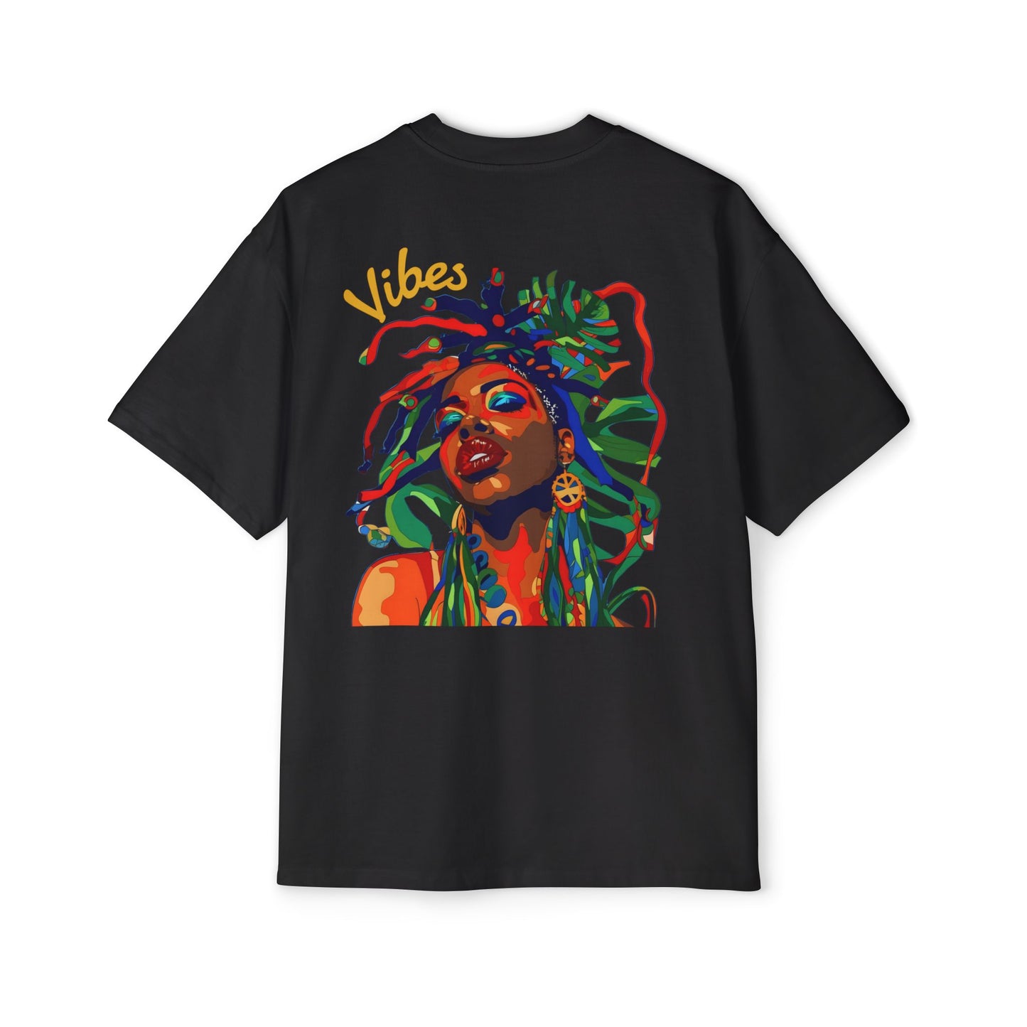 Vibes - I'm Feeling It Streetwear Unisex Heavyweight Cotton Oversized T-Shirt