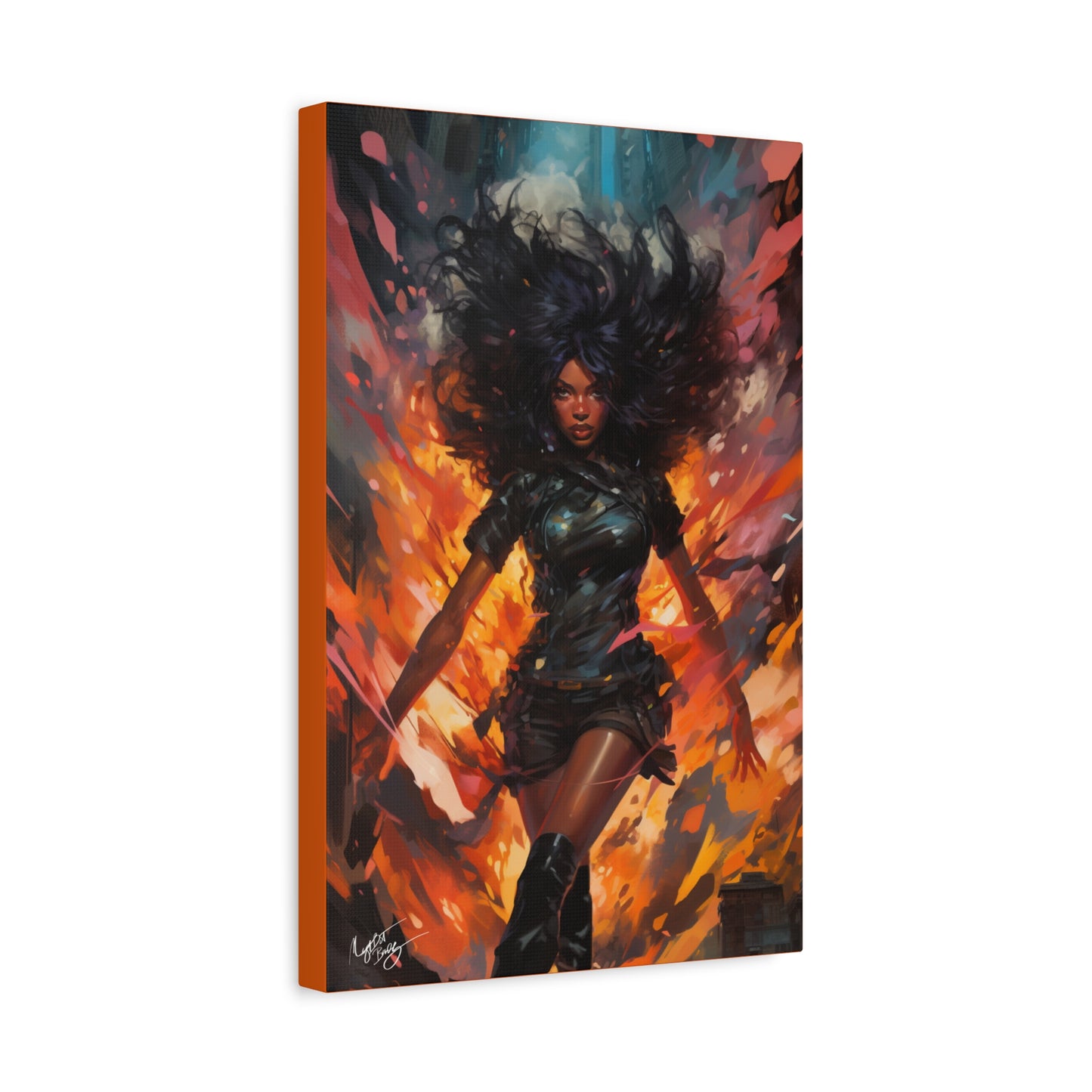 You Gonna Learn Today Gamer Fantasy Abstract Black Woman Artwork Canvas Wall Print - Xtreme Shopper