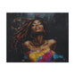 Euphoria Afrocentric Black Woman Abstract Art Canvas Wall Print