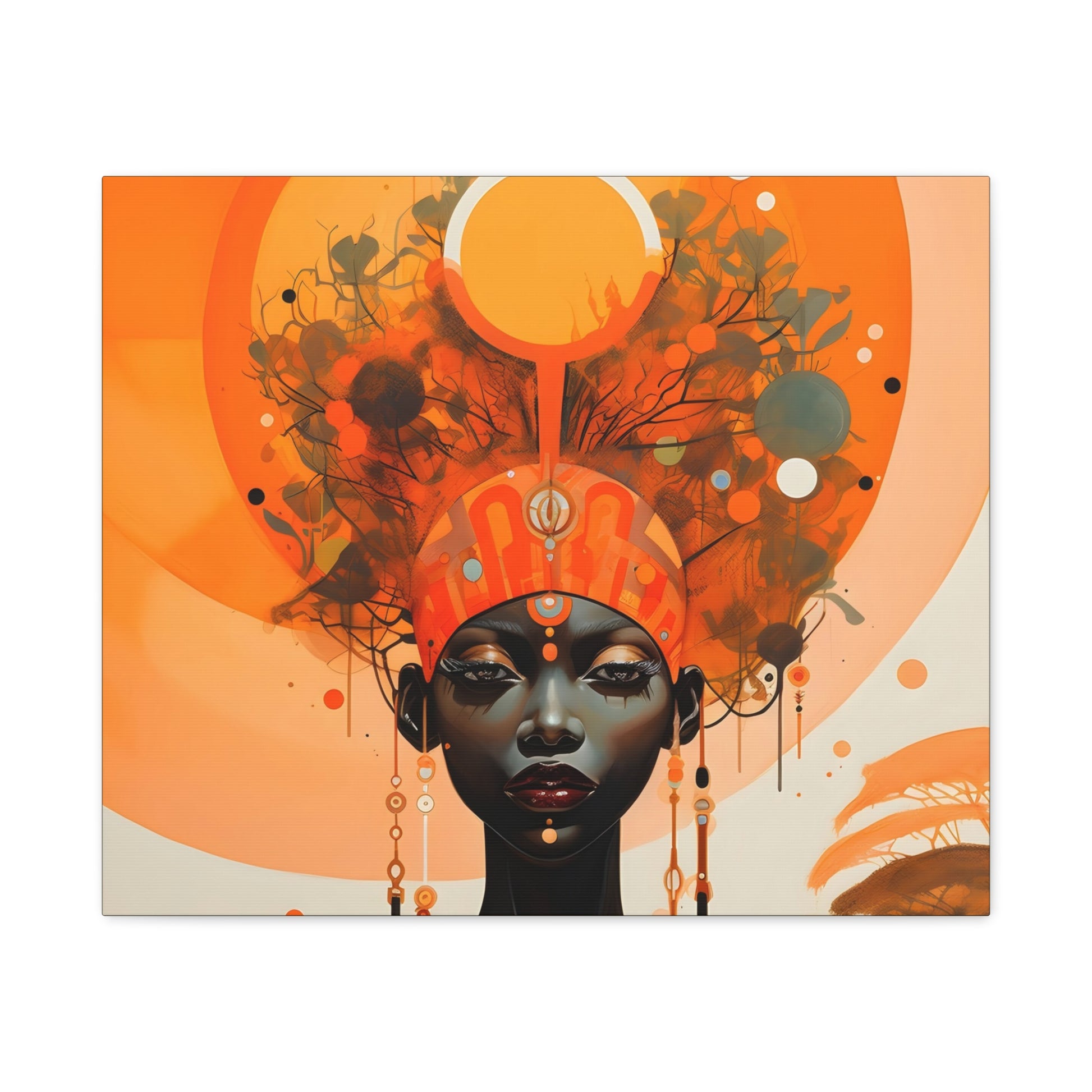 Beautiful Autumn Afternoon Black Woman Art Canvas Wall Print - Xtreme Shopper