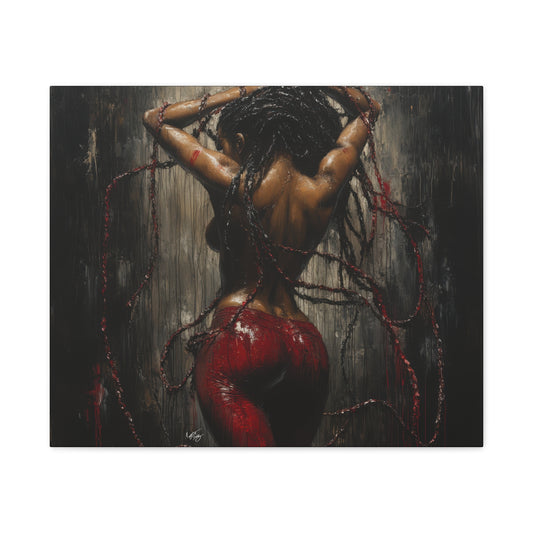 Private Dancer Afrocentric Black Woman Art Canvas Wall Print