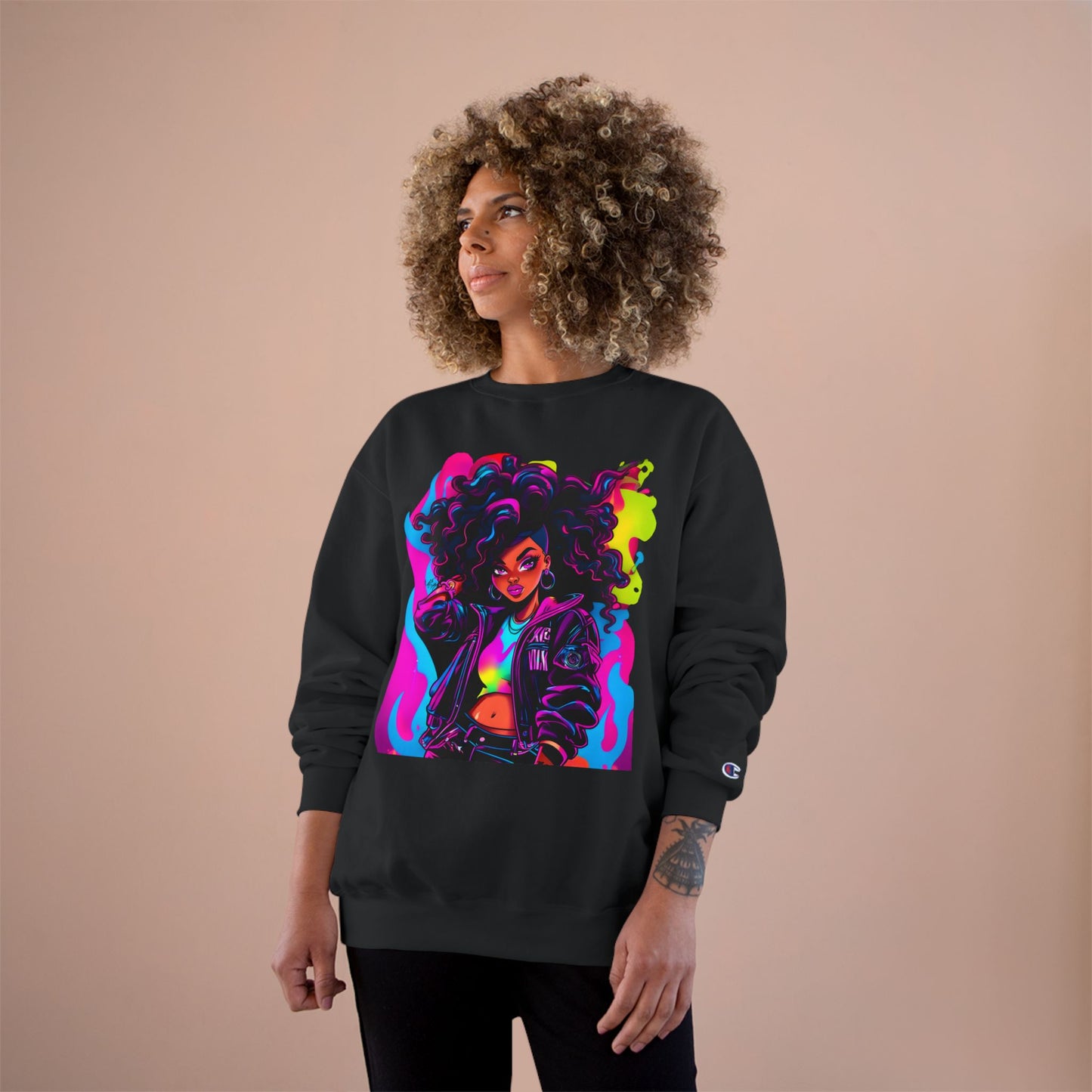 I'm A Fly Girl Black Woman Graphic Art Champion Sweatshirt