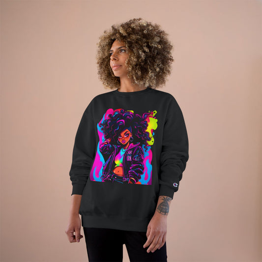 I'm A Fly Girl Black Woman Graphic Art Champion Sweatshirt