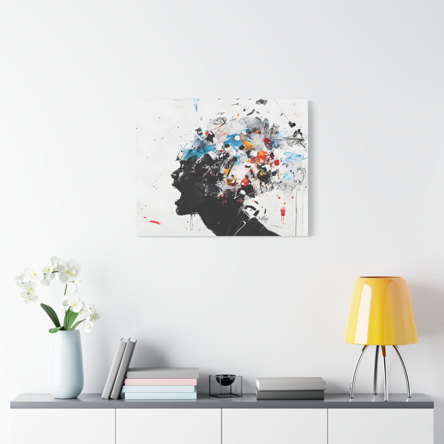 Frustration Afrocentric Black Art Canvas Wall Print